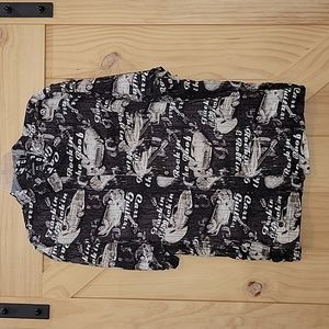 Vintage George | Cars & Guitars Button Up Short Sleeve Shirt |  XL